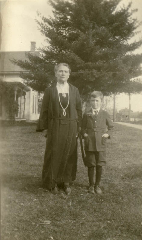 Elizabeth Myers and grandson Dwight LaRue about 1911