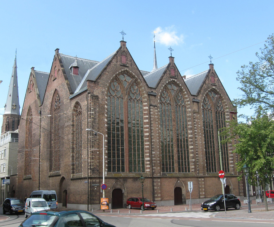 The Kloosterkerk, The Hague, Netherlands, where Willem Isaacsen Vredenburgh was baptized January 1, 1637. Photo taken July 2009 by Larry M. Vredenburgh